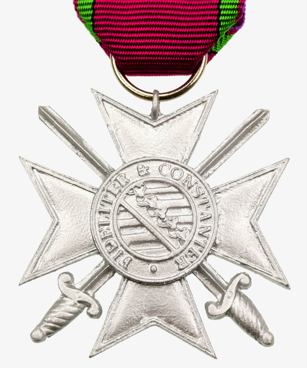 Sachsen Silbernes Verdienstkreuz mit Schwertern 2.Form mit Jahreszahl 1916